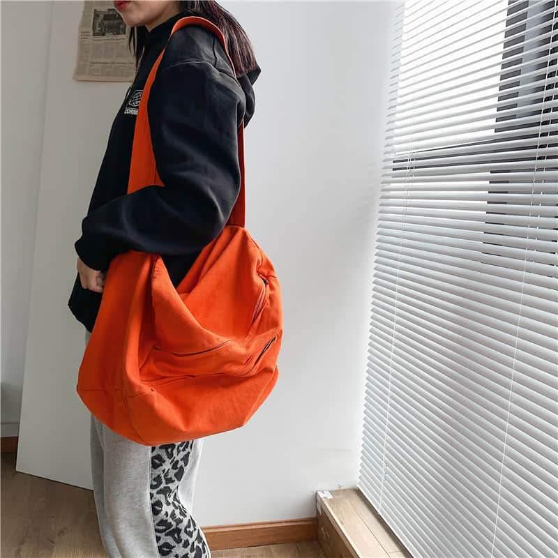 women's canvas bag shoulder bag simple large-capacity shoulder bag  | YonPop