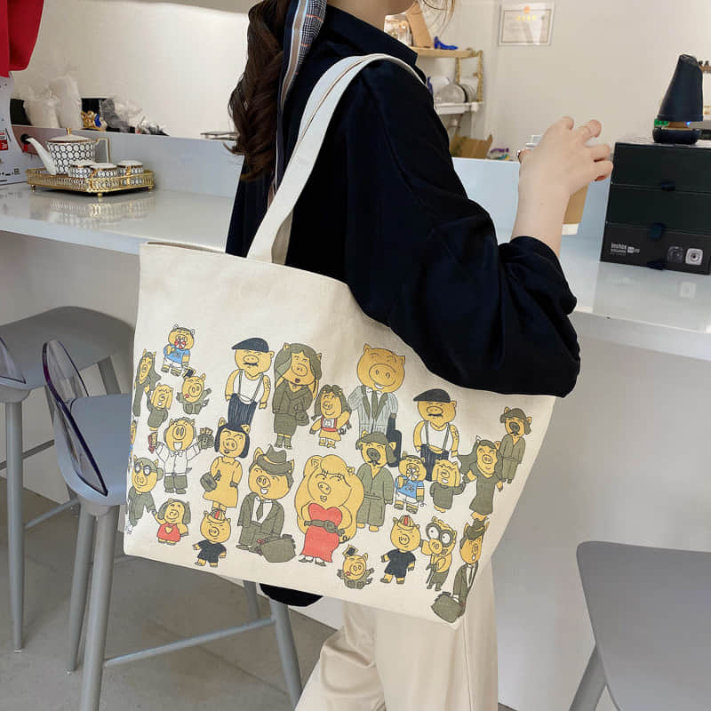 Cartoon anime cloth bag shoulder tote bag  | YonPop