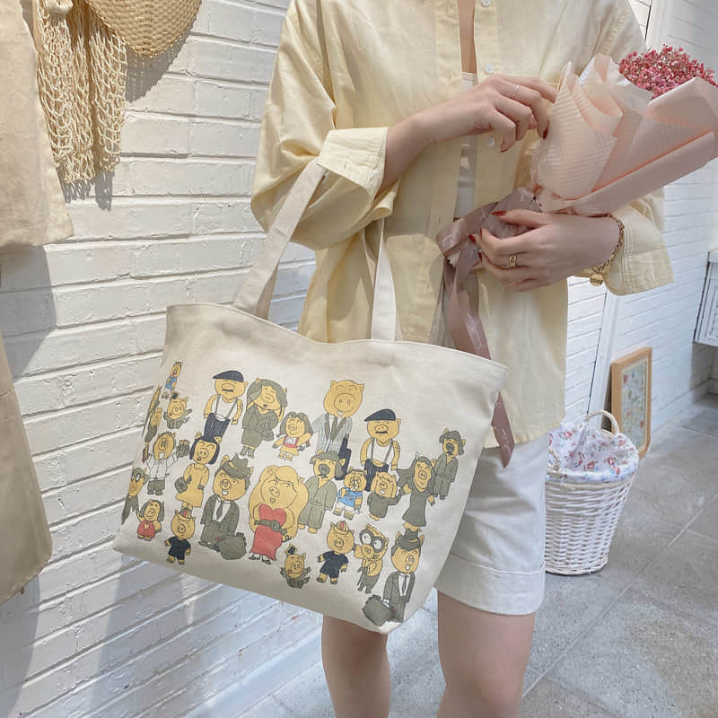 Cartoon anime cloth bag shoulder tote bag  | YonPop