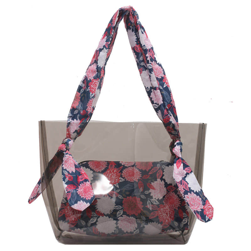 Large-capacity transparent bag fashionable popular tote bag  | YonPop