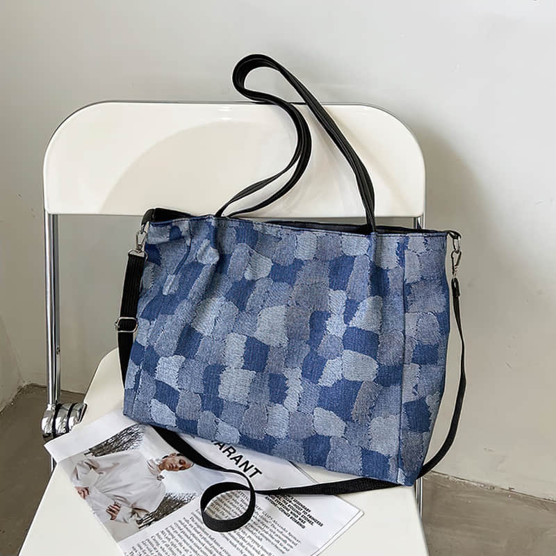 Simple casual denim bag Blue | YonPop