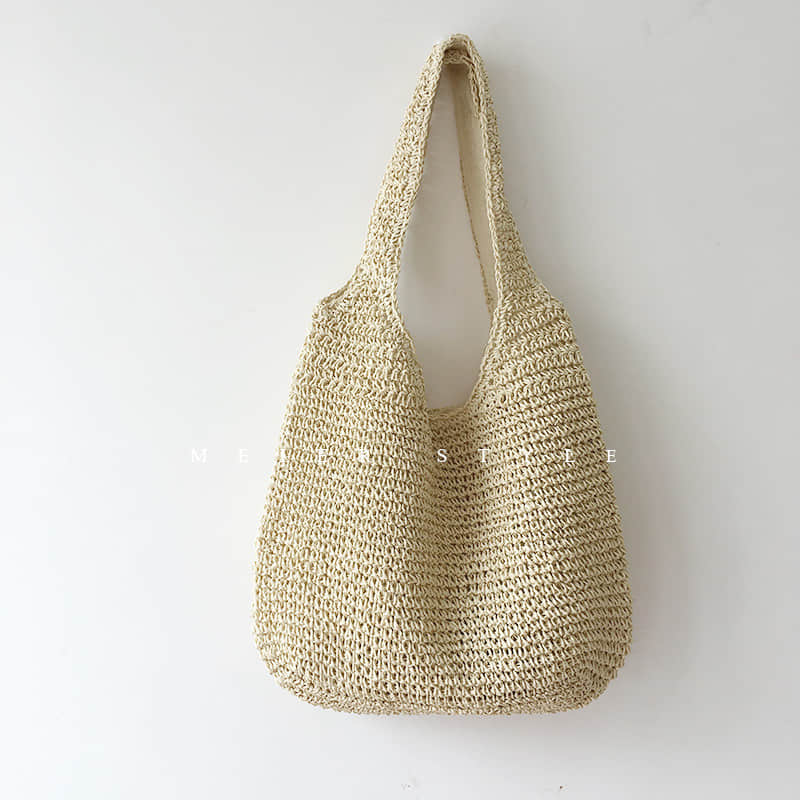 Summer straw woven shoulder bag  | YonPop