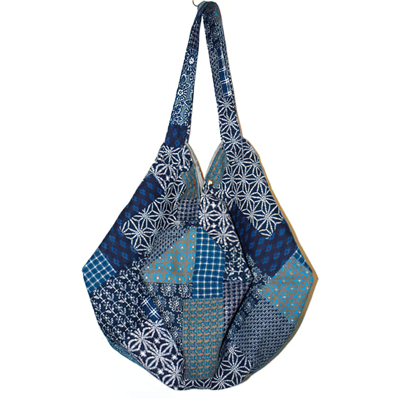 Leisure linen cotton large capacity beach bag SkyBlue | YonPop