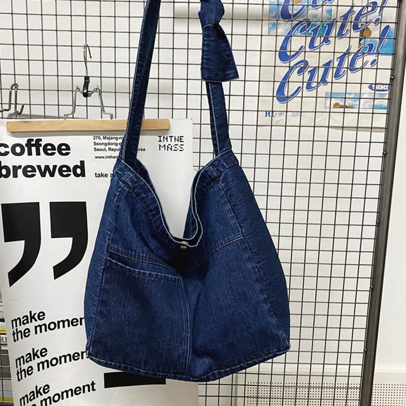 Denim crossbody bag DarkBlue | YonPop