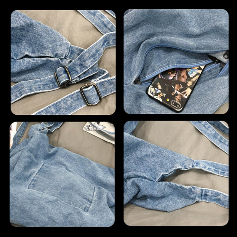 Denim crossbody bag  | YonPop