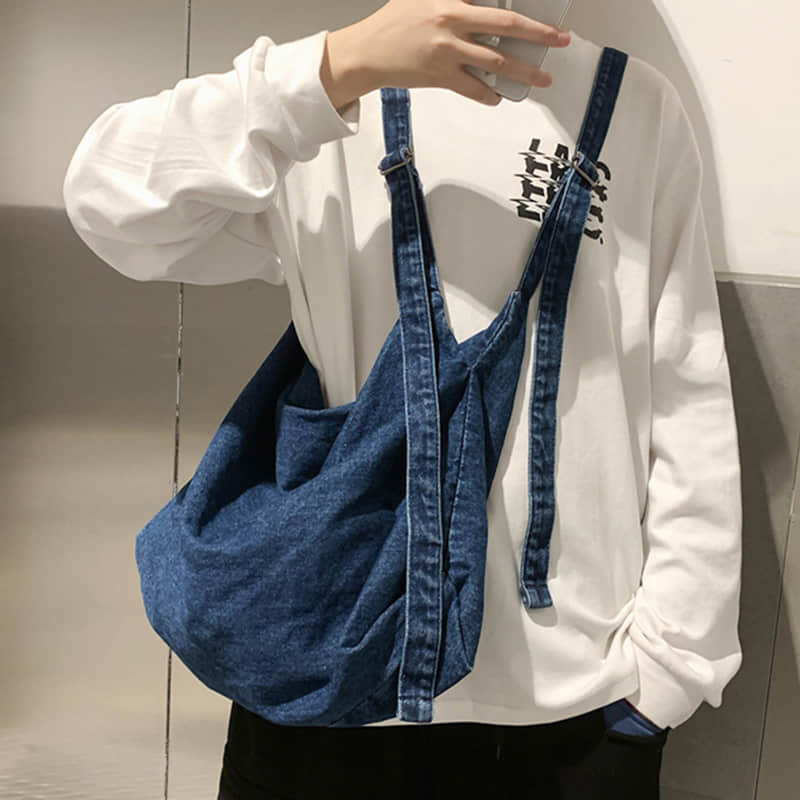 Denim crossbody bag Shoulder canvas bag  | YonPop