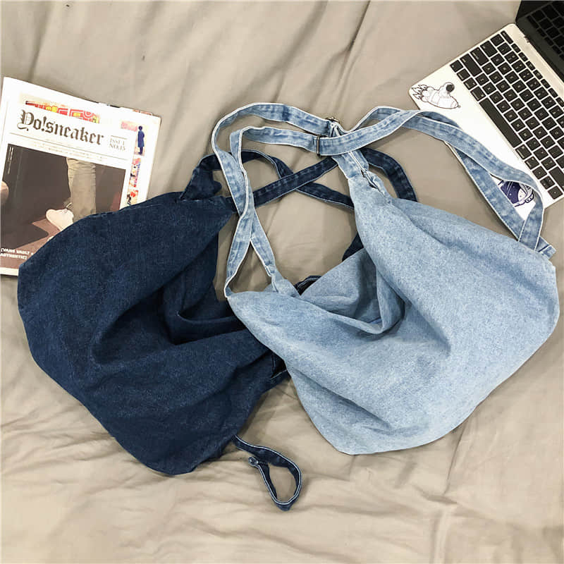 Denim crossbody bag Shoulder canvas bag  | YonPop