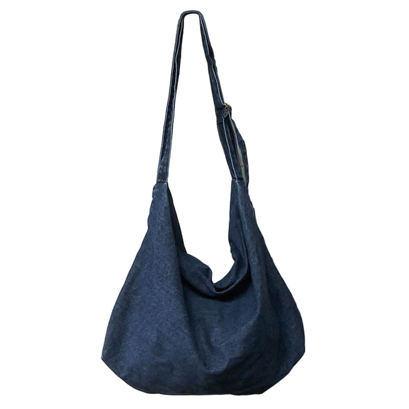 Denim crossbody bag Shoulder canvas bag DarkBlue | YonPop