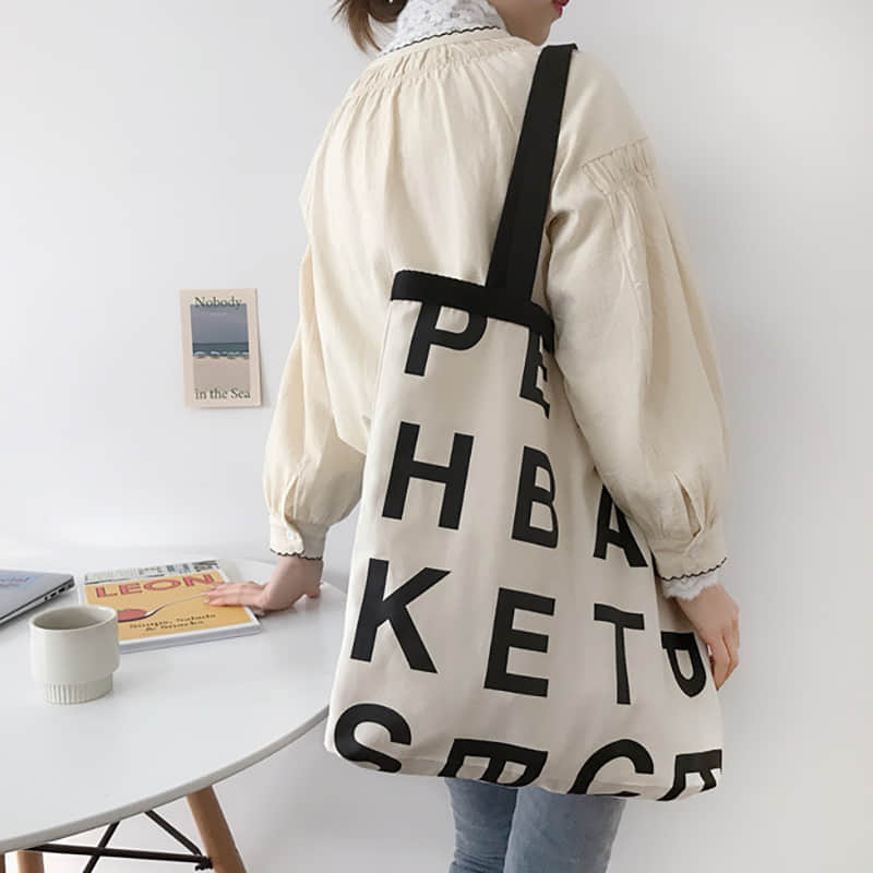 Large capacity letter canvas bag  | YonPop