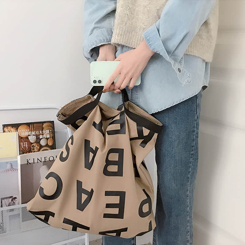 Large capacity letter canvas bag  | YonPop