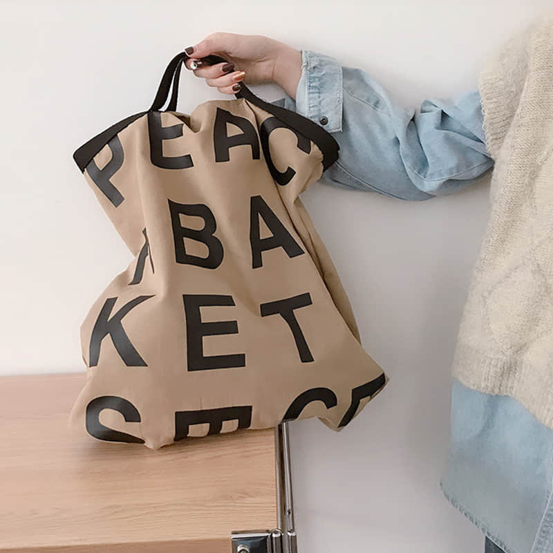 Large capacity letter canvas bag  | YonPop