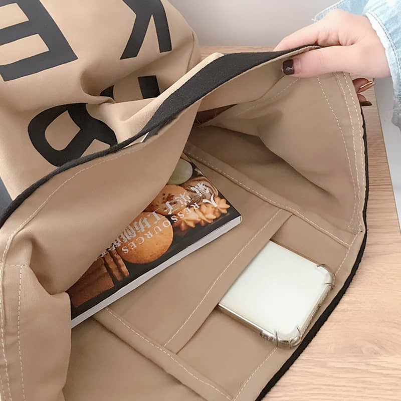 Large capacity letter canvas bag  | YonPop