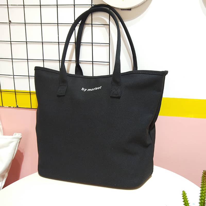 Solid color tote bag Black | YonPop
