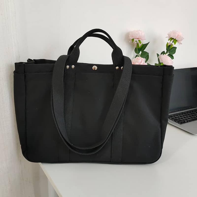 Large-capacity shopping handbag Black | YonPop
