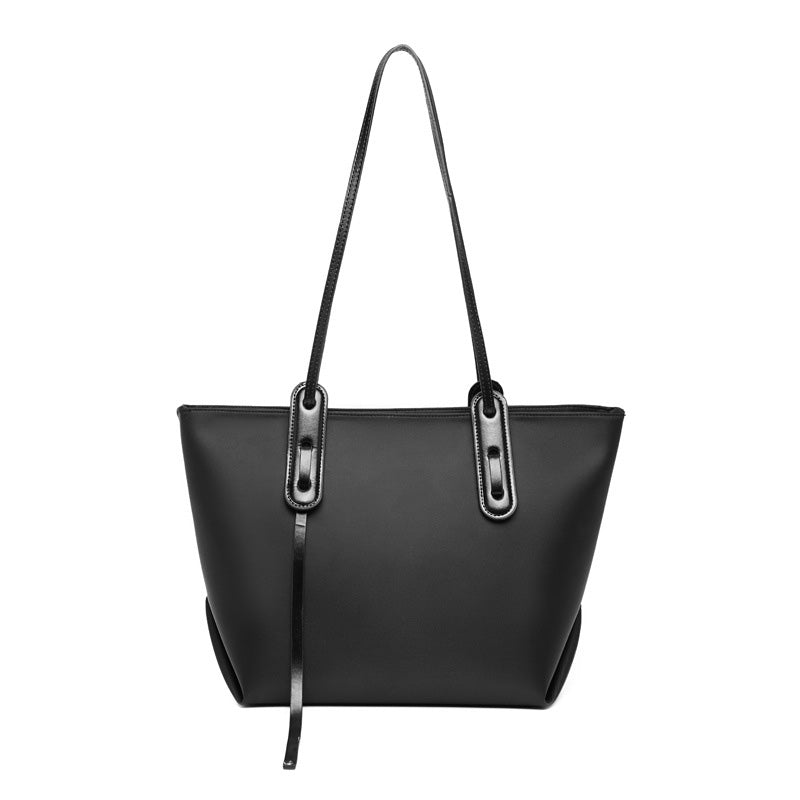 Large capacity messenger bag all-match portable tote bag Black | YonPop