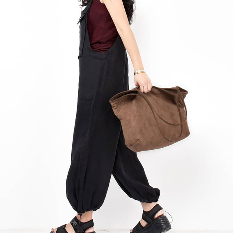 Simple casual Micro suede shoulder bag  | YonPop