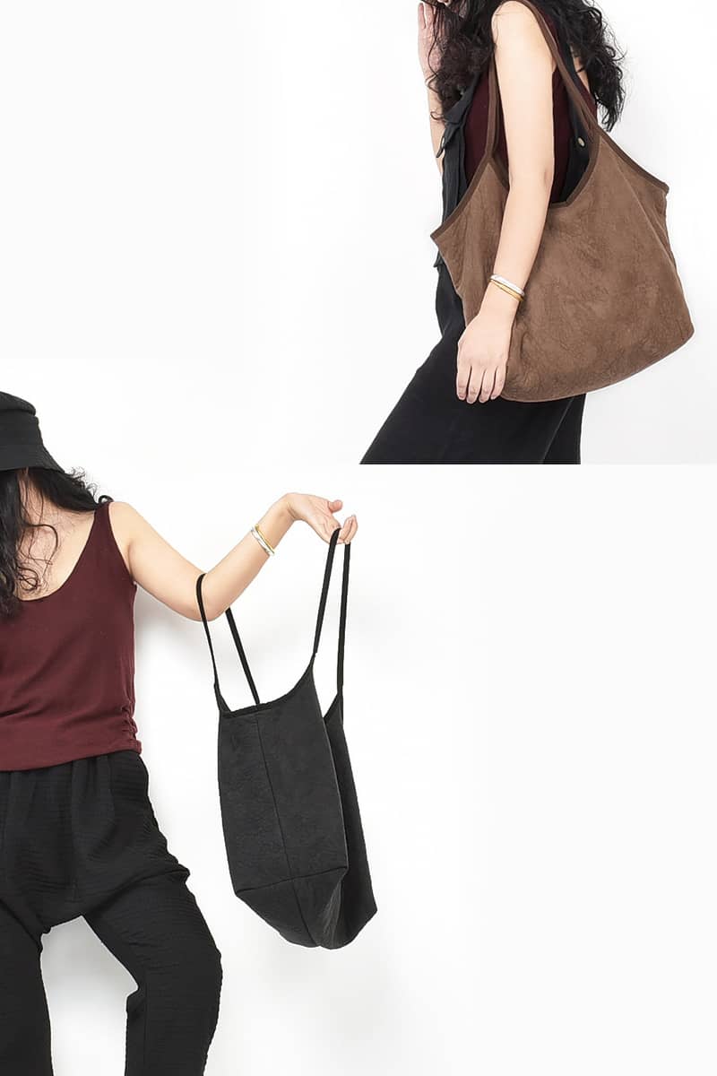 Simple casual Micro suede shoulder bag  | YonPop