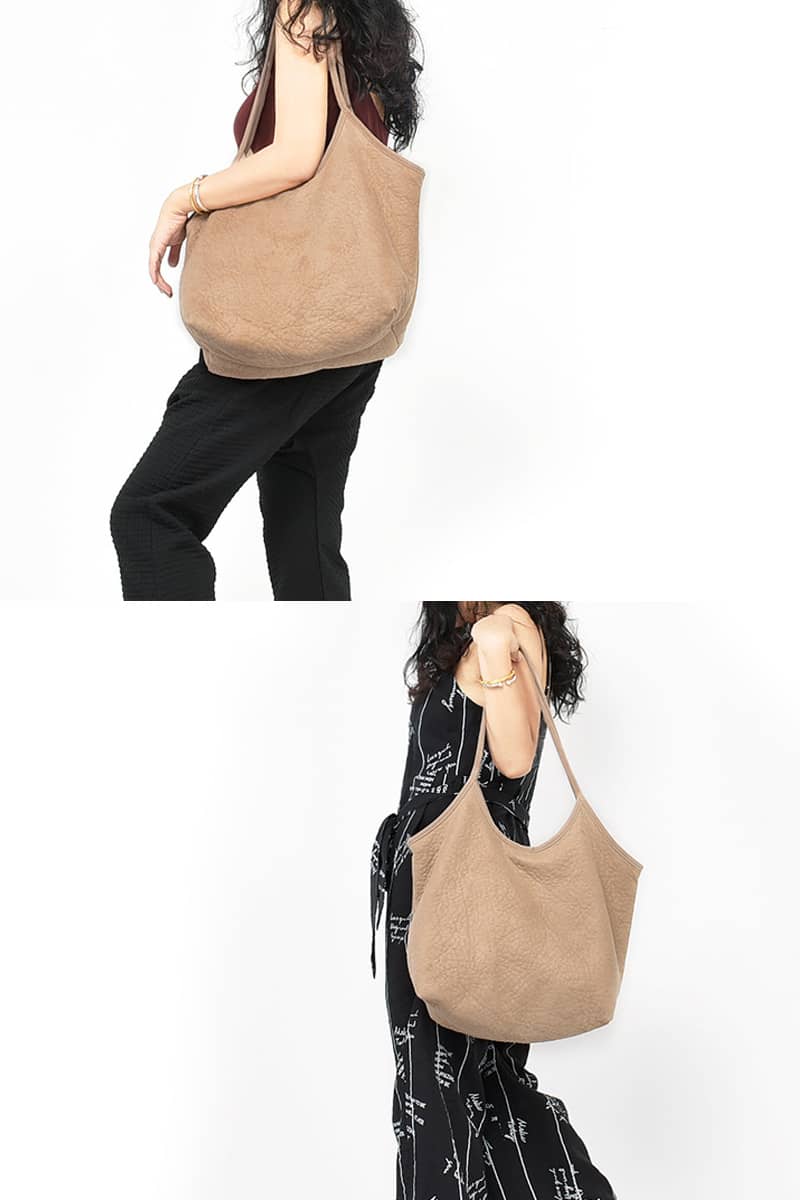 Simple casual Micro suede shoulder bag  | YonPop