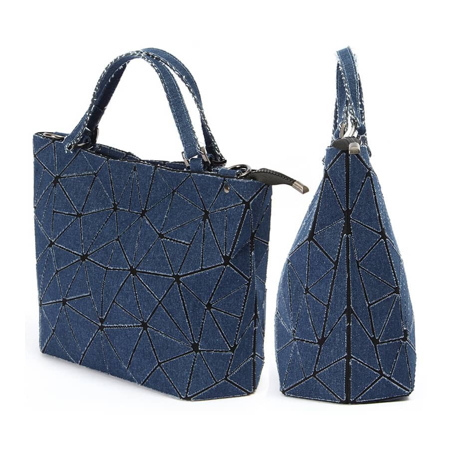 Diamond embossed denim bag  | YonPop