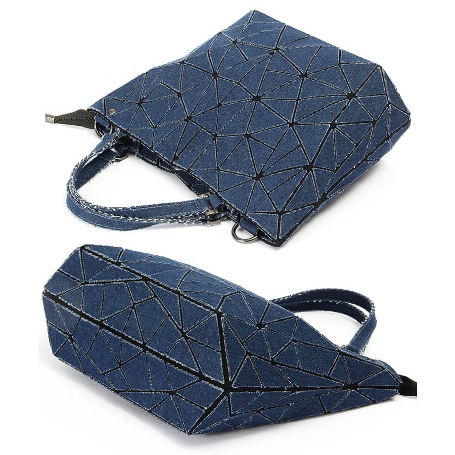 Diamond embossed denim bag  | YonPop