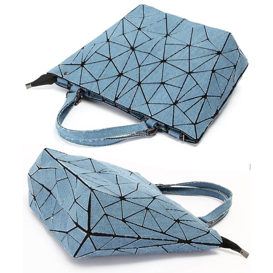 Diamond embossed denim bag  | YonPop