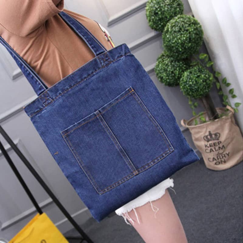 Casual street canvas denim shoulder bag  | YonPop