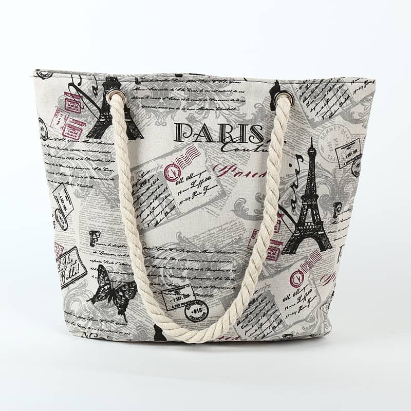 Creative printed shoulder canvas bag Butterfly &amp; Tower | YonPop