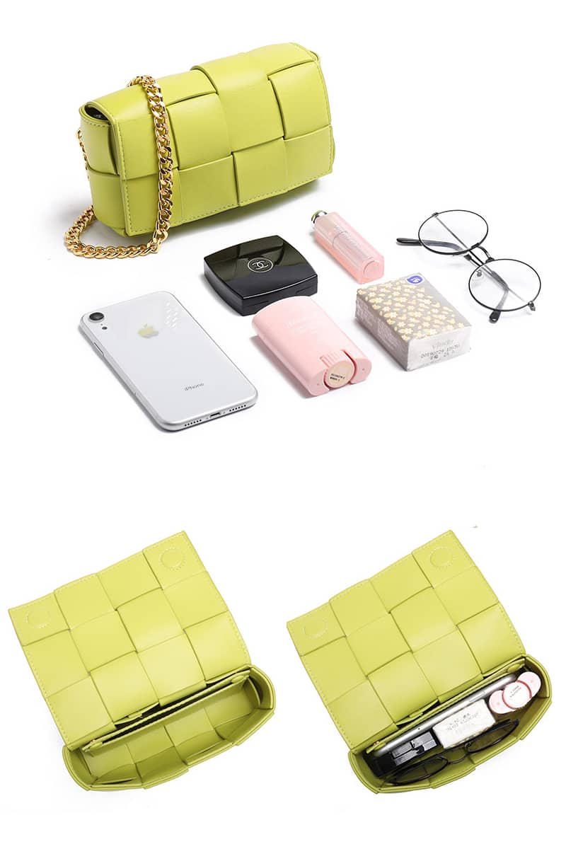 Women's fashion woven leather crossbody bag  | YonPop