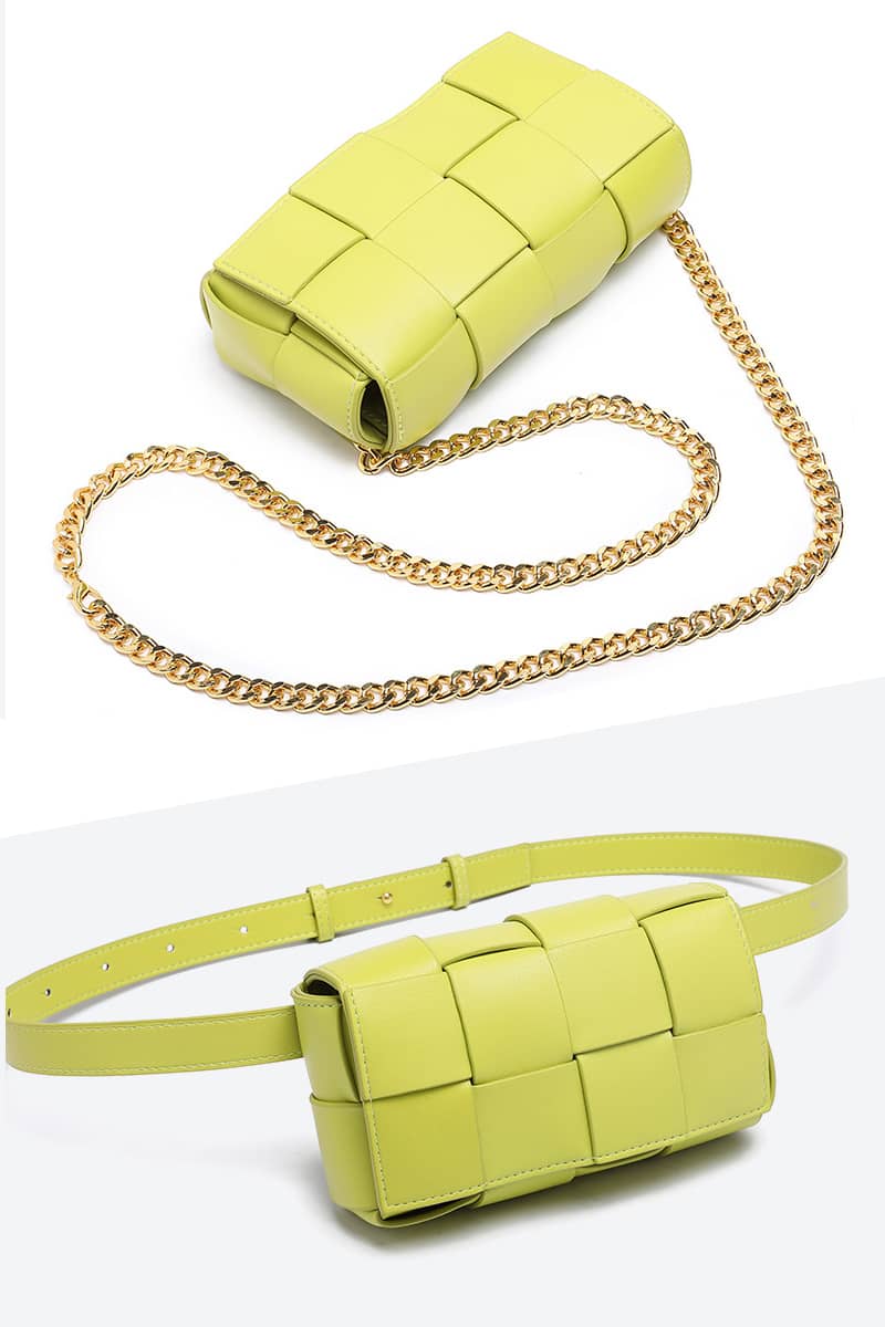 Women's fashion woven leather crossbody bag  | YonPop