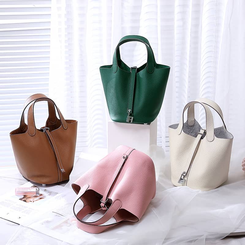 Lychee pattern Women's Genuine leather bag