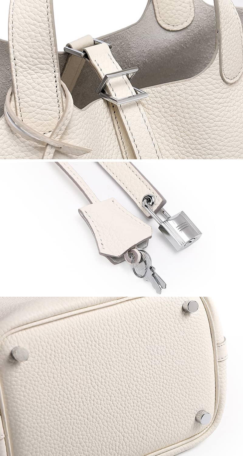 Lychee pattern Women's Genuine leather bag