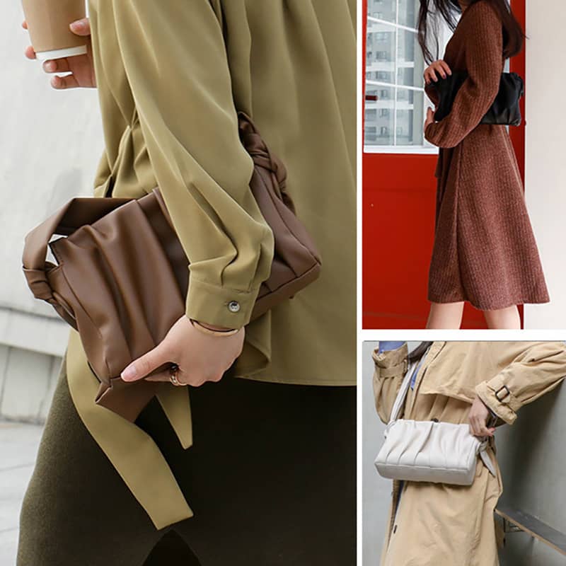 Fashion pleated crossbody bag shoulder bag