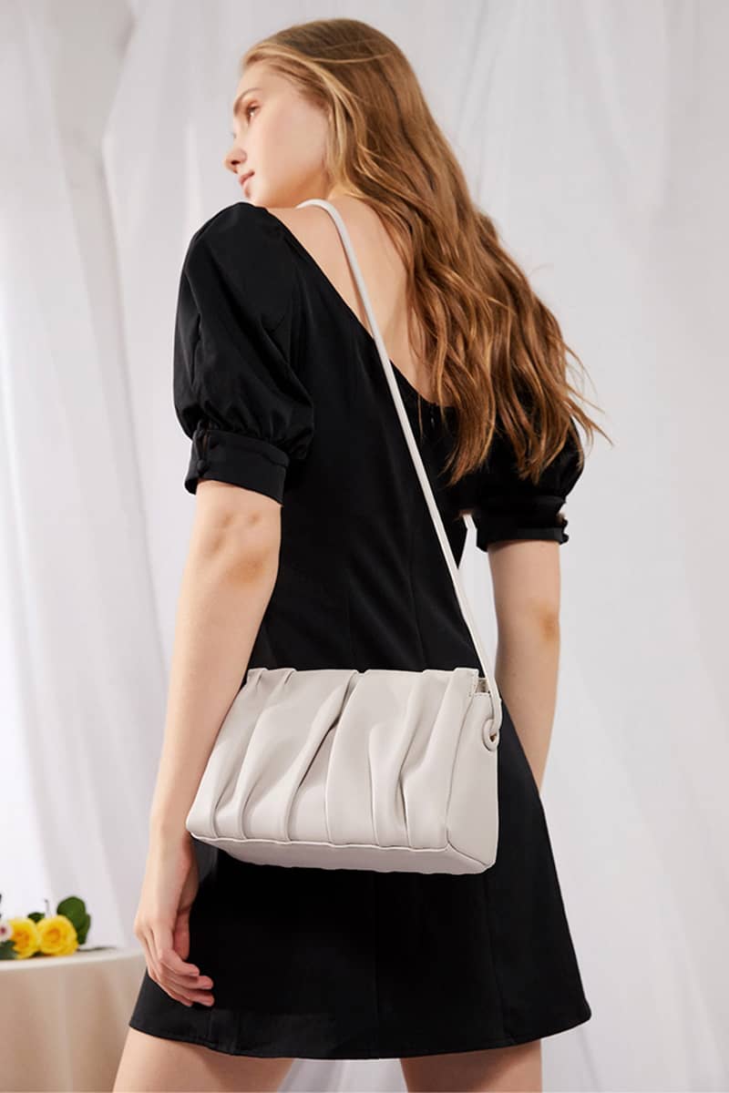 Fashion pleated crossbody bag shoulder bag