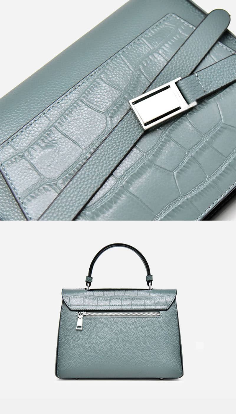 Crocodile Pattern Single Shoulder Bag