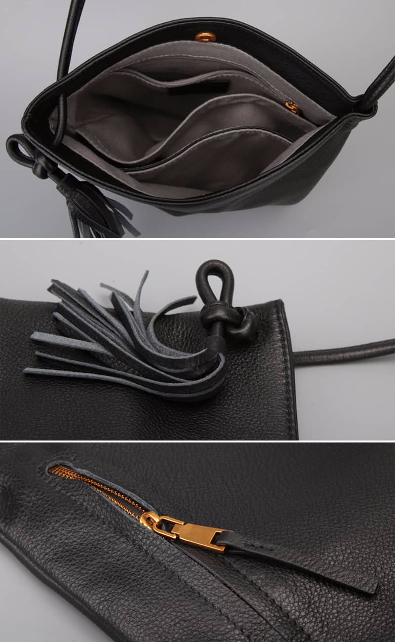 Fashion Simple soft leather crossbody bag for women