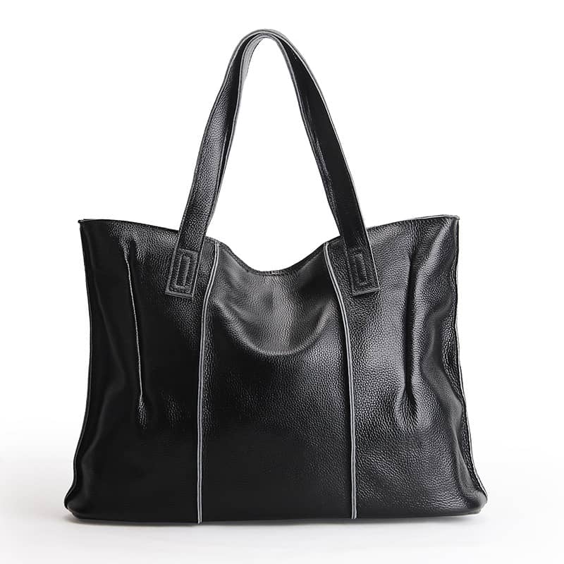 Large-capacity single-handle shoulder leather bag tote bag