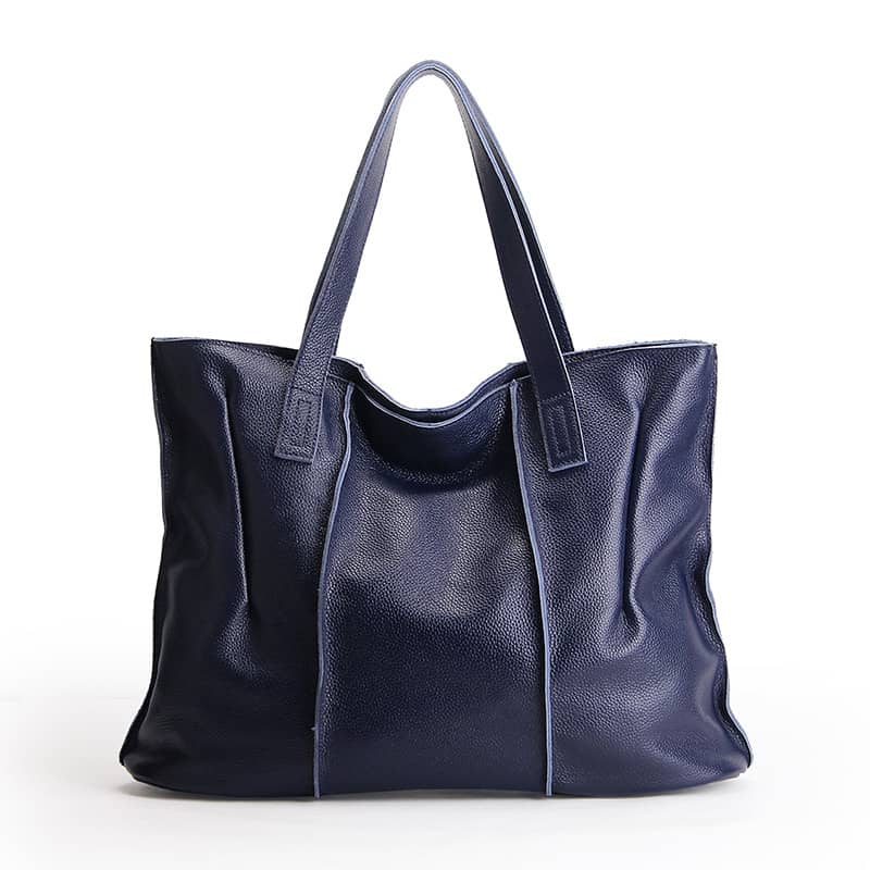 Large-capacity single-handle shoulder leather bag tote bag