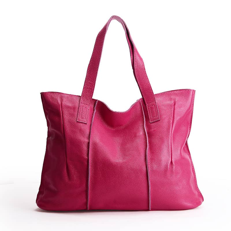 Large-capacity single-handle shoulder leather bag tote bag