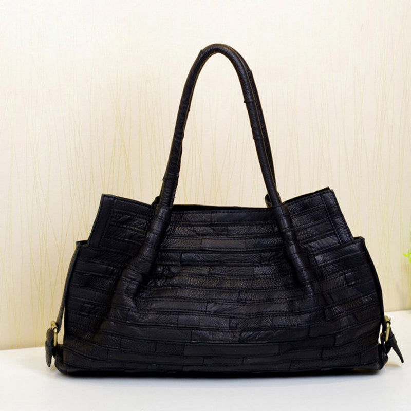 All-match stripe stitching bag shoulder bag