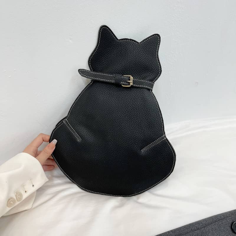 Cute cat bag shoulder PU bag