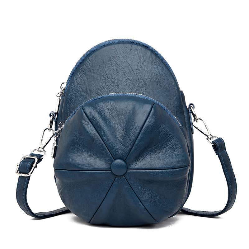 Sac à bandoulière simple en forme de chapeau en PU, petit sac