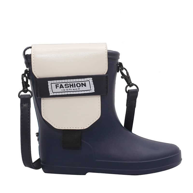 Rain boots shape single shoulder diagonal bag PU small bag