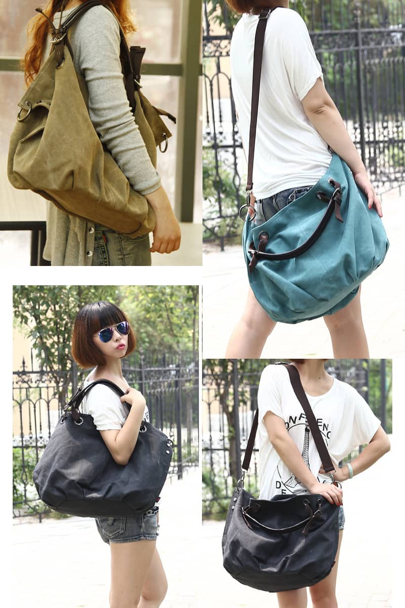 Crossbody Shoulder Canvas Bag Large Capacity Tote Bag