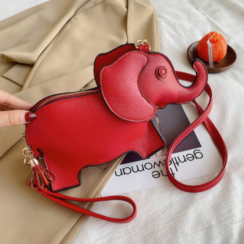 Cute and Creative Baby Elephant Shoulder PU Bag