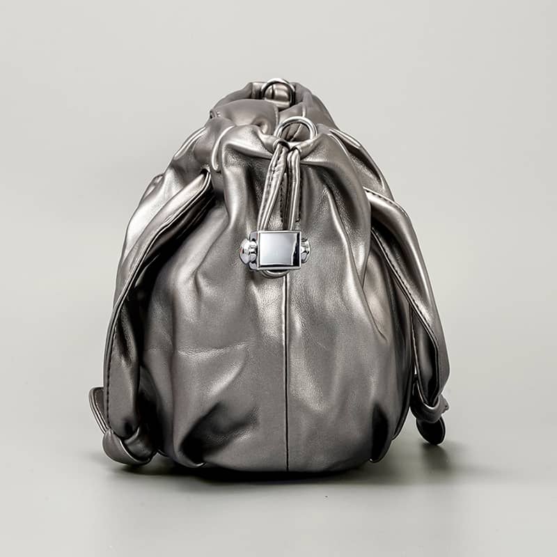 Drawstring handbag PU small shoulder bag