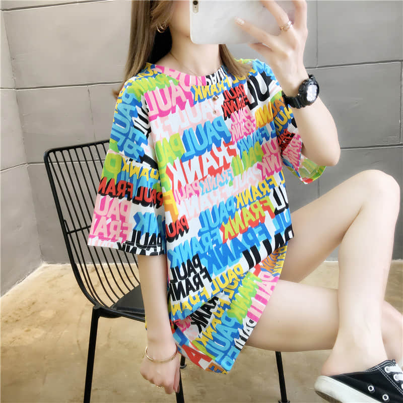 Loose short sleeve T-shirt Blue / 2XL | YonPop