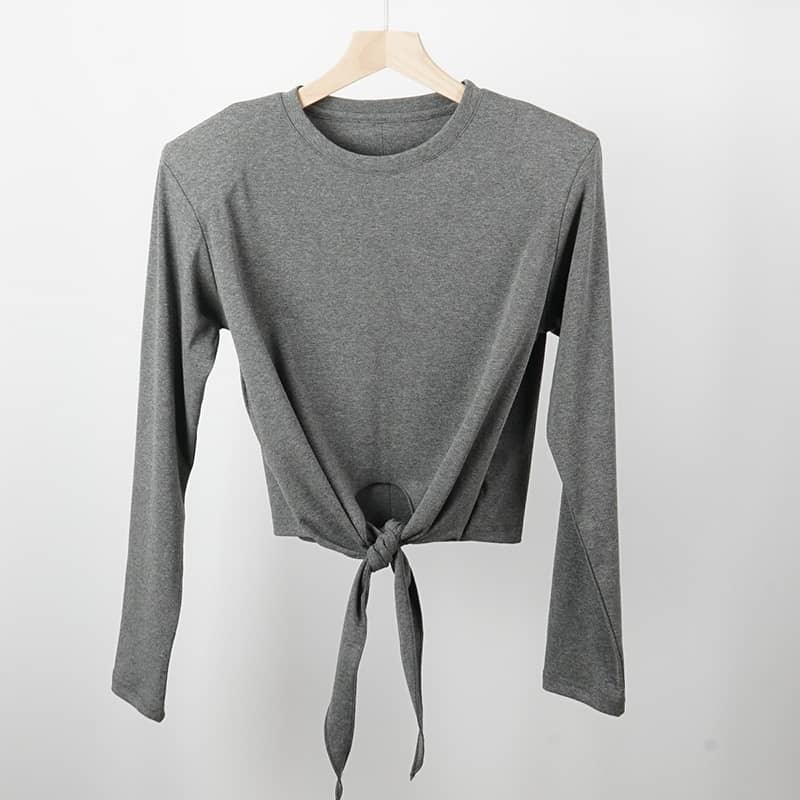 Autumn simple matching solid color long-sleeved T-shirt