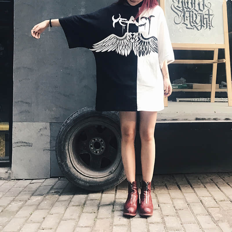 Hip Hop Print Short Sleeve T-shirt  | YonPop