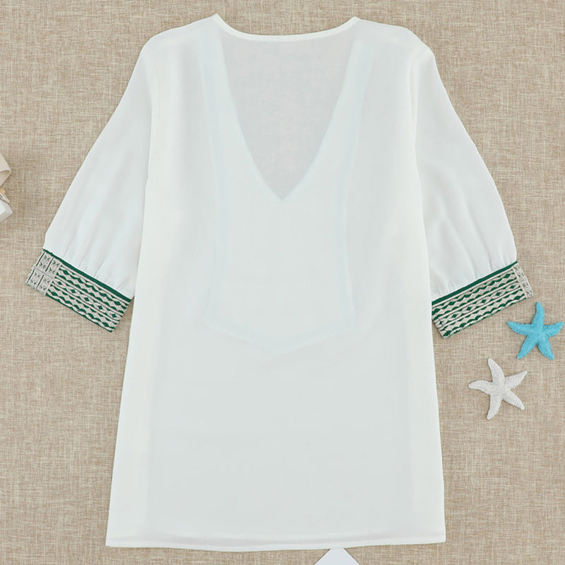 Boho style mid-sleeve T-shirt  | YonPop