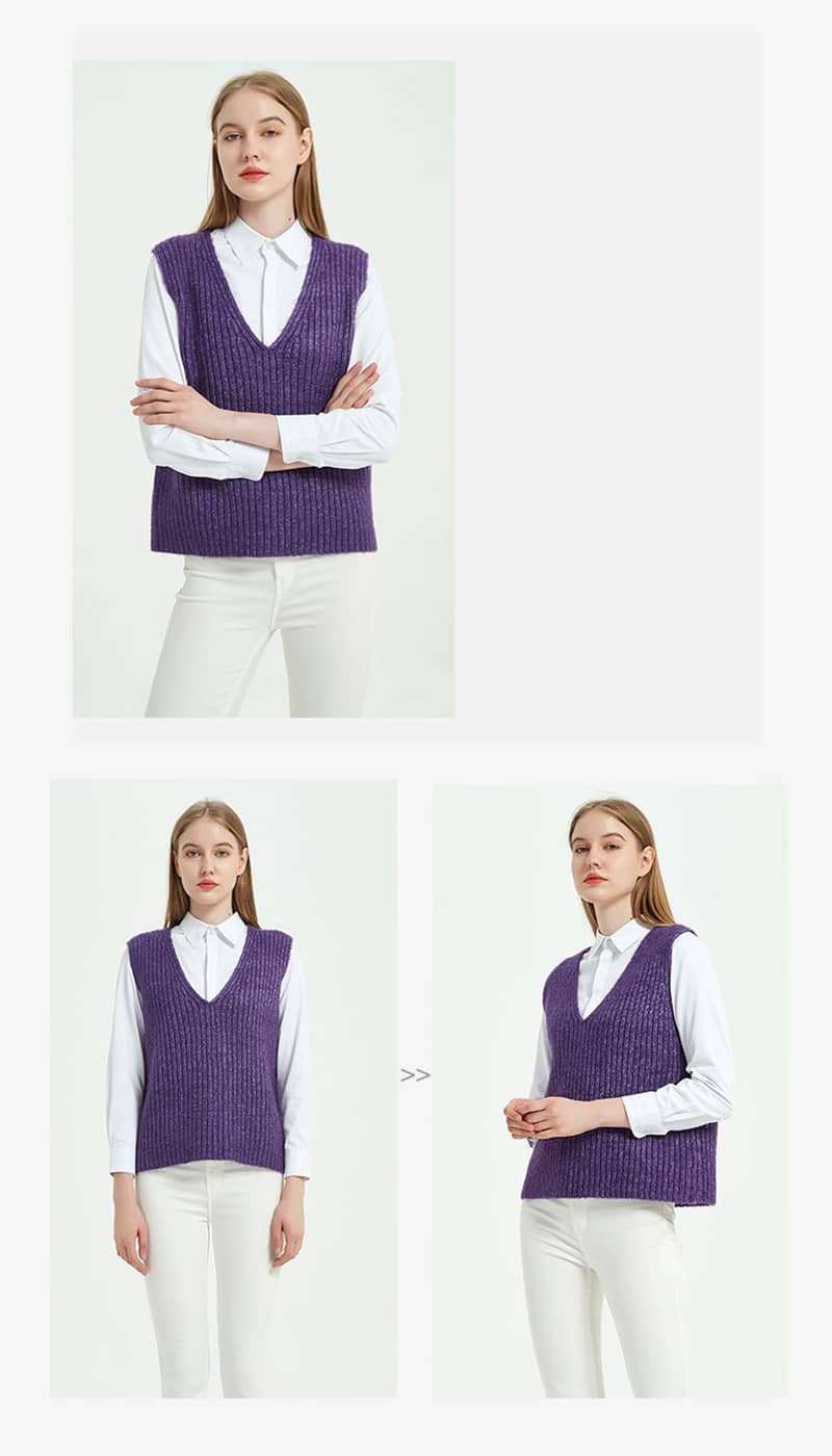 Autumn new sweater women knitted top vest